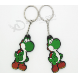 Factory custom soft pvc animal keychain custom cute plastic key ring