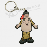 Hot selling rubber key ring soft pvc keychains for kids