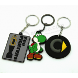 Rectangle silicone Key ring Rubber key tag for travel