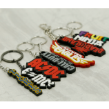Embossed logo soft pvc key chain rubber key tag
