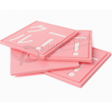 Embossed silicone rubber label garment soft name patch
