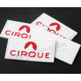 Wärmeübertragung weichen weißen PVC geprägte Logo Kleidungsstück Etiketten