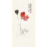 B435-3 chinese inkt schilderij van lotus wanddecoratie schilderij van qi baishi