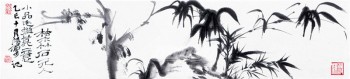 B438 encre de style chinoise classique en bambou décor de chambre à coucher encre peinture illustration impression
