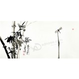 B439 moderna pintura a tinta de bambu decoração da parede de fundo para sala de estar