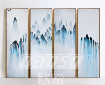 B449 Background Wall Decoration of Colored Ink Landscape Murals Home Decor