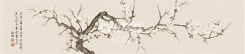 B453 Hand Painted Plum Blossom Water and Ink Painting Bed Head Decorative Painting