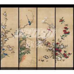 B456 Flower and Bird Water and Ink Painting Background Wall Decoration Artwork Printing