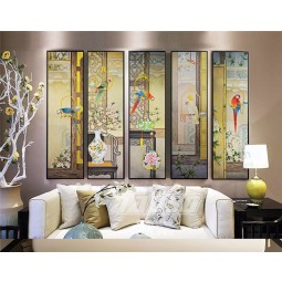 B461 Parrot Water and Ink Painting Background Wall Decoration Artwork Printing