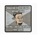 Quadrat Nummer Logo geprägt Nähen Gummi Label Patch