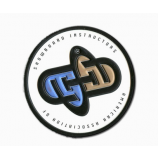 Runde weiße 3d reflektierende PVC-Silikon-Gummi-Label-Logo-Abzeichen