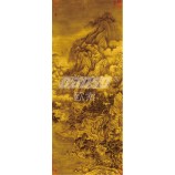 B505 water en inkt landschapsschilderkunst veranda muur achtergrond decoratie kunstwerk afdrukken