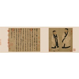 D002 de Ouden en kalligrafie die achtergrond decoratieve muurschilderingen schilderen