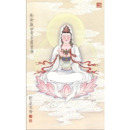 D006 een buddism goddelijkheid guanyin decoratieve inkt schilderij kunst aan de muur schilderen
