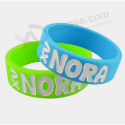Debossed inkfilled wristband custom silicone engraved wristband