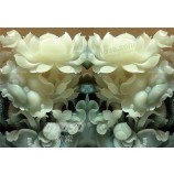 E015 jade snijwerk lotus achtergrond decoratief schilderen inkt schilderij muurschilderingen