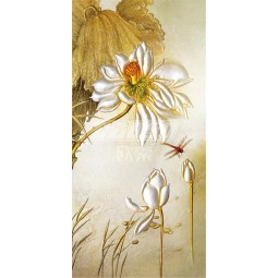 E022 3D Farbe schnitzen Lotus Hintergrund Wand dekorative Malerei Veranda Dekor