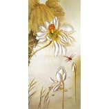 E022 3d kleur carving lotus achtergrond muur decoratief schilderen veranda decor