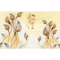 E024 3d Farbe schnitzen Calla Lily Hintergrund Wand dekorative Malerei Wohnkultur