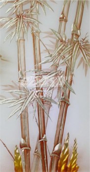 E026 Farbe, die Bambuswaldwandbildhintergrund-Wanddekoration schnitzt
