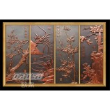 E027 carbone sculpture prune fleur orchidée bambou chrysanthème forêt peintures murales fond décoration murale
