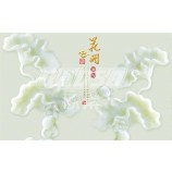 E030 jade carving lotusblad inkt schilderij muurschilderingen achtergrond wanddecoratie