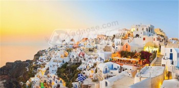 F012 European Retro Greek Landscape Ink Painting Wall Background Decoration