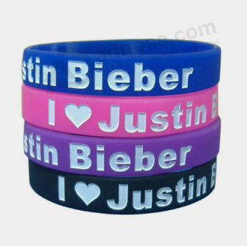 Manufacture multicolor custom wristband silicone bracelet