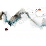 B510 nieuwe chinese moderne vereenvoudigde abstracte inkt schilderij tv achtergrond wanddecoratie