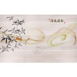 B512 moderne vereenvoudigde bamboe abstracte inkt schilderij tv achtergrond wanddecoratie