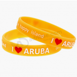 Factory supply souvenir debossed silicone advertising wristband