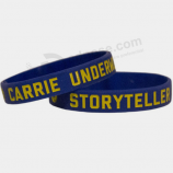 Custom made debossed ink filled silicone wristband