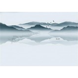 B516 abstracte landschap inkt schilderij achtergrond wanddecoratie home decor