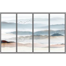 B519山と水の抽象絵画の壁の壁の装飾