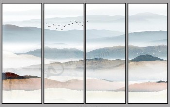 B519 Abstract Paintings of Mountain and Waters TV Background Wall Decoration