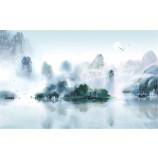B523 jiangnan landschapsschilderij muur achtergrond decoratie muurschildering