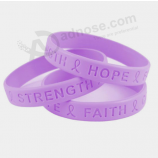 Embossed wristband custom silicone fitness sport bracelet