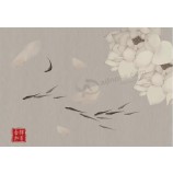 B530 chinese stijl inkt schilderij lotus muur kunst achtergrond decoratie