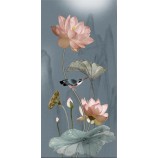 B532 nieuwe chinese stijl lotusbloem ijsvogel veranda achtergrond wanddecoratie