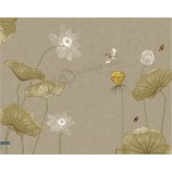 B536 chinese stijl hand getekende penseelvoering lotus achtergrond wanddecoratie inkt schilderij