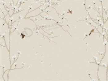 B547 Yulan Magnolia Flower Background Painting Ink Painting Decorative Mural