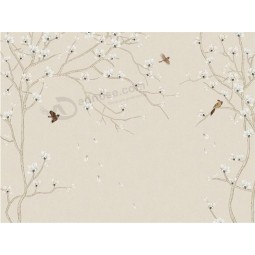 B547 yulan magnolia fond de fleur peinture encre peinture murale décorative