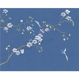 B548-1 Yulan Magnolie Blume Hintergrund Malerei Tuschmalerei dekorative Wandbild Wohnkultur