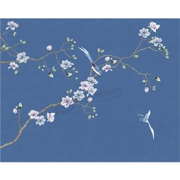 B548-1 yulan magnolia fond de fleur peinture encre peinture décorative murale décor à la maison