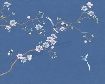B548-1 yulan magnolia fond de fleur peinture encre peinture décorative murale décor à la maison