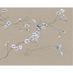 B548-2 Yulan Magnolia Flower Background Painting Ink Painting Decorative Mural Home Decor