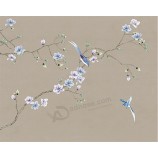 B548-2 yulan 목련 꽃 배경 그림 잉크 페인팅 장식 벽화 집 장식
