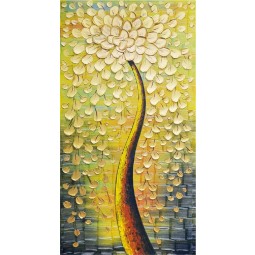 C126 haute définition golden fortune tree background peinture à l'huile wall art décor à la maison
