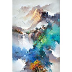 C133 Freihand abstrakte Landschaft Ölgemälde Wandkunst Dekoration für Veranda
