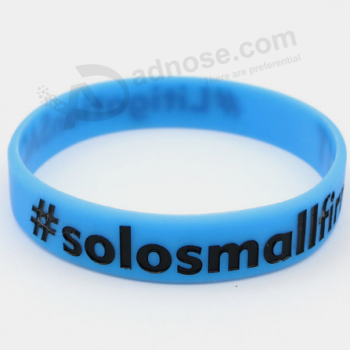 High quality Custom rubber silicone wristbands for sale